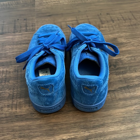 Puma Kids Blue Suede Sneakers - Picture 3 of 5